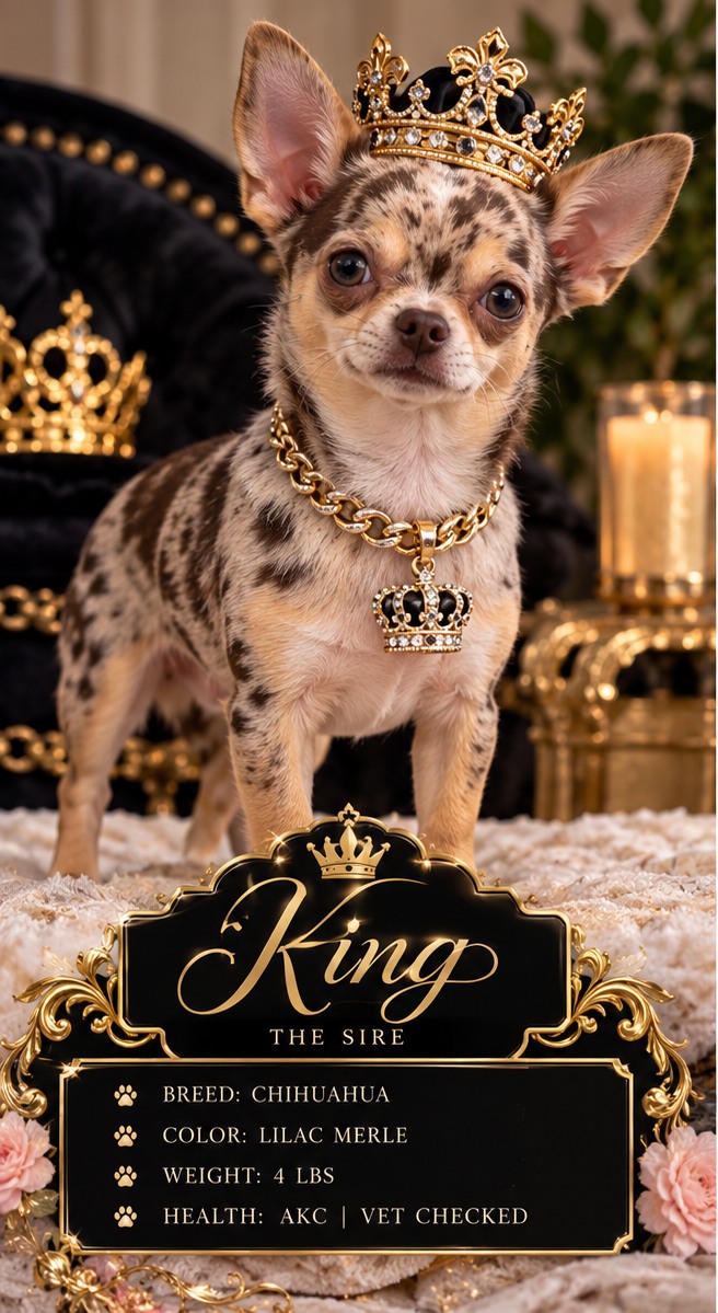 Royal-style portrait of King, the sire